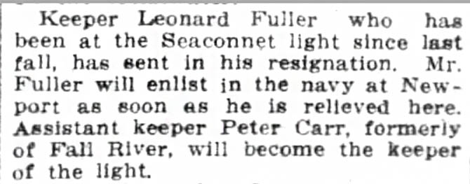 Keeper Leonard Fuller ...